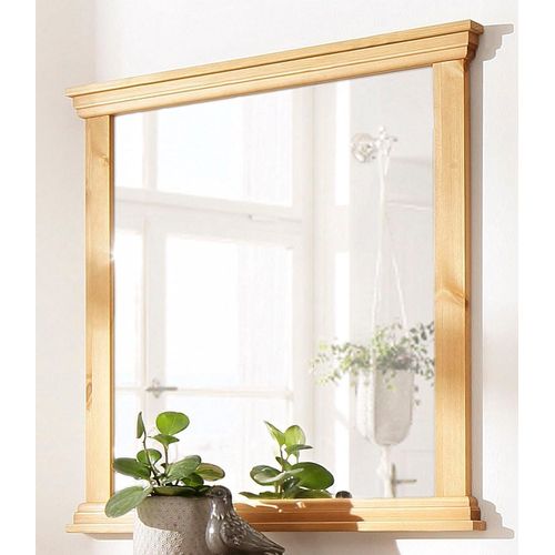 4067601438942 - Garderobenspiegel HOME AFFAIRE Basilico Spiegel Gr B H T 86 cm x 835 cm x 45 cm beige (natur) Spiegel Rahmen aus massiver Kiefer