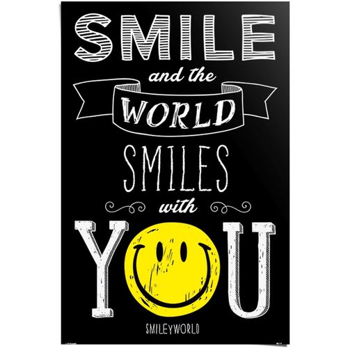 8714597501827 - Poster REINDERS Smiley world smiles with you schwarz (farbe bild(er) schwarz) B61cm H915cm Papier Bilder 8714597501827 - Poster REINDERS Smiley world smiles with you schwarz (farbe bild(er) schwarz) B61cm H915cm Papier Bilder