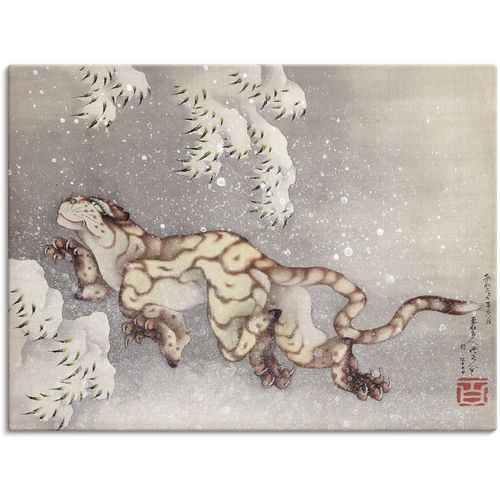 4055327692366 - Wandbild ARTLAND Tiger in einem Schneesturm Edo-Zeit Bilder Gr B H 80 cm x 60 cm Leinwandbild Wildtiere 1 St beige (naturfarben) Bild Poster Bilder als Leinwandbild Wandaufkleber oder in versch Größen 4055327692366 - Wandbild ARTLAND Tiger in einem Schneesturm Edo-Zeit Bilder Gr B H 80 cm x 60 cm Leinwandbild Wildtiere 1 St beige (naturfarben) Bild Poster Bilder als Leinwandbild Wandaufkleber oder in versch Größen