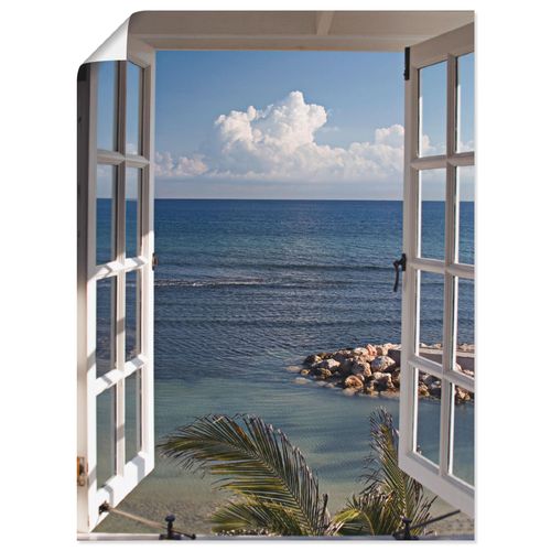 4055327640282 - Wandbild ARTLAND Fenster zum Paradies Bilder Gr B H 45 cm x 60 cm Poster Fensterblick Hochformat 1 St blau Bild Metallbild Metallbilder Bilder als Alubild Leinwandbild Wandaufkleber oder Poster in versch Größen 4055327640282 - Wandbild ARTLAND Fenster zum Paradies Bilder Gr B H 45 cm x 60 cm Poster Fensterblick Hochformat 1 St blau Bild Metallbild Metallbilder Bilder als Alubild Leinwandbild Wandaufkleber oder Poster in versch Größen