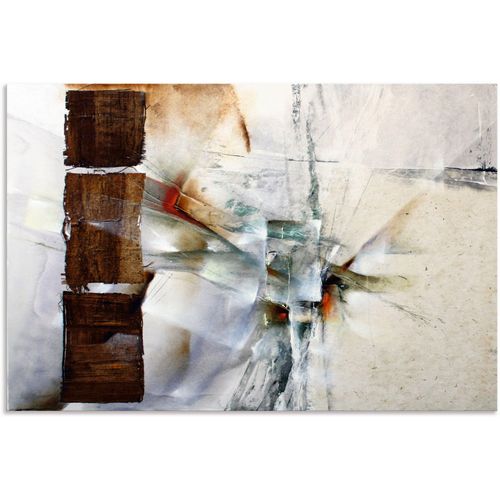 4062144742952 - Wandbild ARTLAND Abstrakte Komposition in weiß Bilder Gr B H 120 cm x 80 cm Alu-Dibond-Druck Gegenstandslos Querformat 1 St weiß Kunstdrucke als Alubild Leinwandbild Wandaufkleber oder Poster in versch Größen