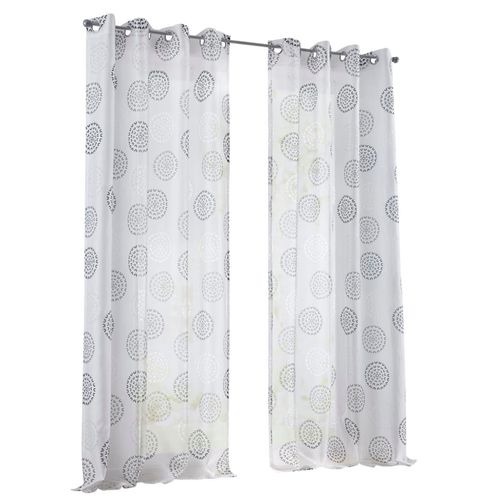4016478081768 - Vorhang KUTTI Bella Gardinen Gr 145 cm Ösen 135 cm grau (weiß grau) Landhaus Gardinen Gardine Gardine halbtransparent Ausbrenner bedruckt Baumwolle-Polyester 4016478081768 - Vorhang KUTTI Bella Gardinen Gr 145 cm Ösen 135 cm grau (weiß grau) Landhaus Gardinen Gardine Gardine halbtransparent Ausbrenner bedruckt Baumwolle-Polyester
