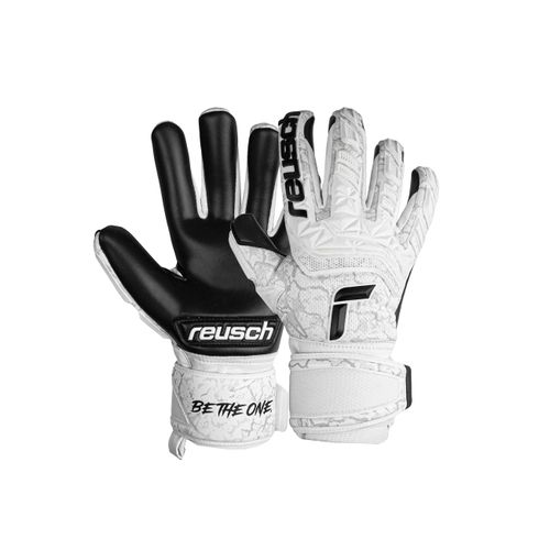 4060485350843 - Torwarthandschuhe REUSCH Attrakt Freegel Infinity Damen Gr 105 schwarz-weiß (weiß schwarz) 56% Elastodien 34% Polyester 5% Polyurethan mehrfarbig Sportlich Handschuhe mit Innennaht Schnitt und Grip Infinity Belag