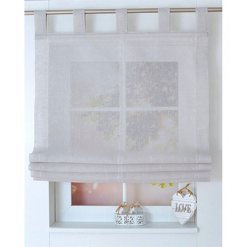 4016478080457 - Raffrollo HEINE HOME Raffrollos Gr 140 cm Schlaufen 45 cm grau (taupe) Raffrollos halbtransparent 4016478080457 - Raffrollo HEINE HOME Raffrollos Gr 140 cm Schlaufen 45 cm grau (taupe) Raffrollos halbtransparent