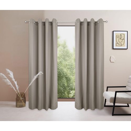 4068222604334 - Vorhang MY HOME Raja Gr 1 grau (taube) B140cm H145cm Polyester Recyceltes Material Gardinen 2er-Set Bestseller einfarbig modern pflegeleichte Mikrofaser 4068222604334 - Vorhang MY HOME Raja Gr 1 grau (taube) B140cm H145cm Polyester Recyceltes Material Gardinen 2er-Set Bestseller einfarbig modern pflegeleichte Mikrofaser