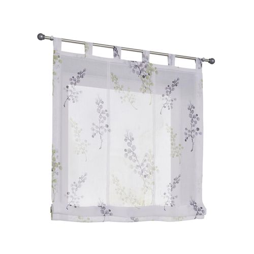 4016478105808 - Raffrollo KUTTI Danny Raffrollos Gr 140 cm einseitig verschiebbar Schlaufen 45 cm grün (grau grün offwhite) Raffrollos halbtransparent Montage ohne Bohren für Gardinenstangen 4016478105808 - Raffrollo KUTTI Danny Raffrollos Gr 140 cm einseitig verschiebbar Schlaufen 45 cm grün (grau grün offwhite) Raffrollos halbtransparent Montage ohne Bohren für Gardinenstangen