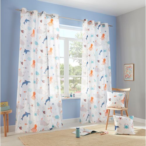 4068222180418 - Gardine LÜTTENHÜTT OCEAN Gr 1 weiß B135cm H145cm Polyester Baumwolle Gardinen Kindergardine einseitig mit Meerestieren bedruckt Tiere 4068222180418 - Gardine LÜTTENHÜTT OCEAN Gr 1 weiß B135cm H145cm Polyester Baumwolle Gardinen Kindergardine einseitig mit Meerestieren bedruckt Tiere