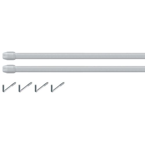 4015161013871 - Vitragenstange Vita Gr 4 silber (mattnickelfarben) Ø11mm Metall Kunststoff Gardinenstangen 4015161013871 - Vitragenstange Vita Gr 4 silber (mattnickelfarben) Ø11mm Metall Kunststoff Gardinenstangen