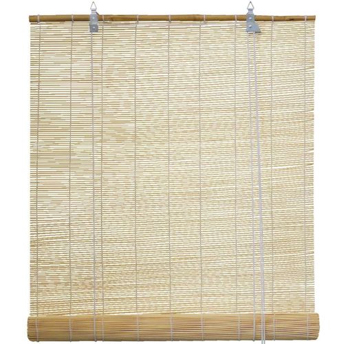 4015161024259 - Bändchenrollo CHE Gr 1 beige (natur) B60cm H160cm Obermaterial 96% Bambus 2% Metall 2% Polyester Raffrollos Montage ohne Bohren möglich (Zubehör notwendig)