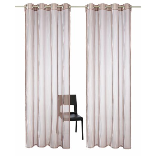 6920192990450 - Gardine MY HOME Dimona Gr 3 grau (taupe) B140cm H225cm Voile Polyester Gardinen 2er-Set transparent Voile Polyester 6920192990450 - Gardine MY HOME Dimona Gr 3 grau (taupe) B140cm H225cm Voile Polyester Gardinen 2er-Set transparent Voile Polyester
