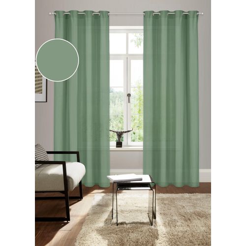 6941446630069 - Vorhang BRUNO BANANI Lagan Gr 2 grün (oliv) B140cm H175cm Polyester Polyester Gardinen 2-er Set gewebt Microfaser versch Größen einfarbig Bestseller 6941446630069 - Vorhang BRUNO BANANI Lagan Gr 2 grün (oliv) B140cm H175cm Polyester Polyester Gardinen 2-er Set gewebt Microfaser versch Größen einfarbig Bestseller