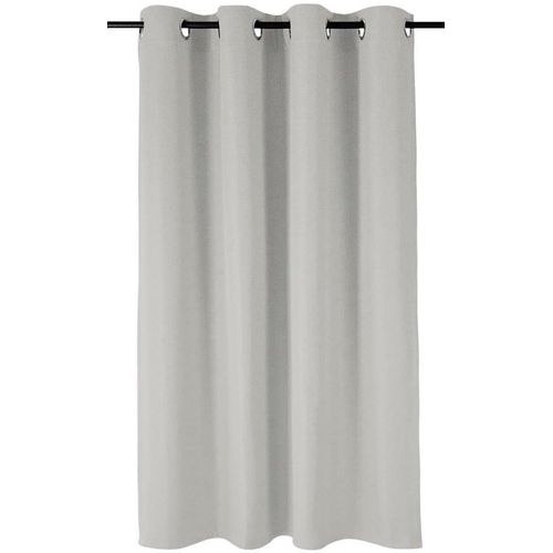 4016478105709 - Vorhang KUTTI Dimout Gardinen Gr 145 cm Ösen 140 cm grau (hellgrau weiß) Landhaus Gardinen Gardine blickdicht Verdunkelung Thermo isolierend einfarbig Bestseller