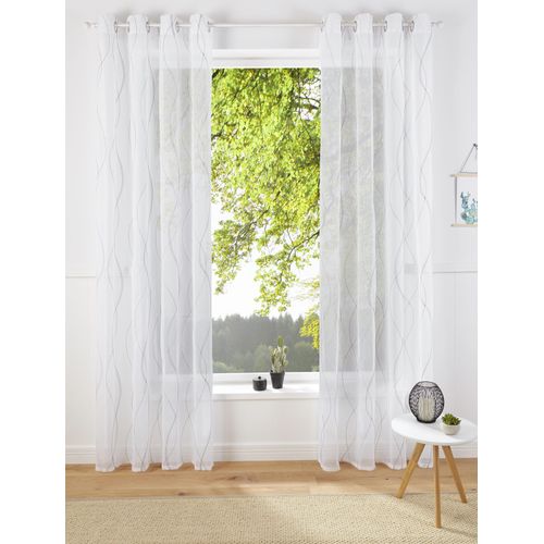 6941446602721 - Gardine Mila Gr 2 grau (weiß grau) B140cm H175cm Voile Polyester GUIDO MARIA KRETSCHMER HOME & LIVING Gardinen Wellenmuster monochrom democratichome Edition 6941446602721 - Gardine Mila Gr 2 grau (weiß grau) B140cm H175cm Voile Polyester GUIDO MARIA KRETSCHMER HOME & LIVING Gardinen Wellenmuster monochrom democratichome Edition