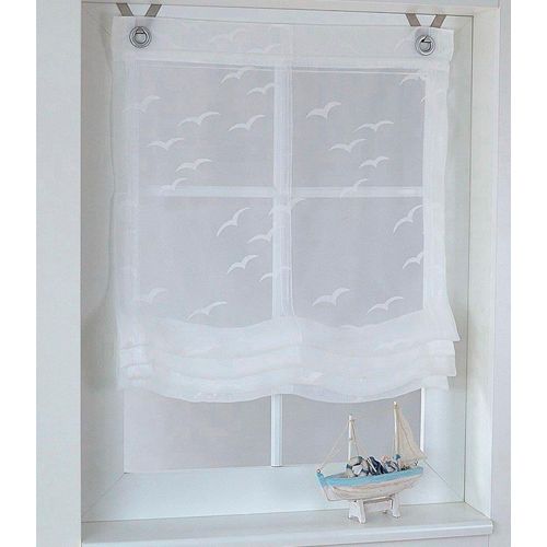 4016478973087 - Raffrollo HEINE HOME Raffrollos Gr 130 cm Ösen 45 cm weiß Raffrollos transparent
