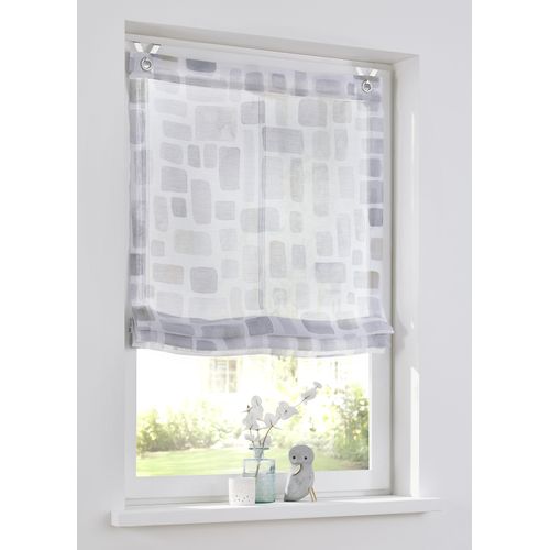 4016478979386 - Raffrollo KUTTI Glen Gr 4 grau (grau sanftes weiß taupe) B100cm H140cm Obermaterial 100% Polyester Raffrollos Montage ohne Bohren mit Edelstahlhaken Aquarell Design 4016478979386 - Raffrollo KUTTI Glen Gr 4 grau (grau sanftes weiß taupe) B100cm H140cm Obermaterial 100% Polyester Raffrollos Montage ohne Bohren mit Edelstahlhaken Aquarell Design