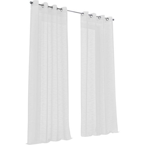 4016478991494 - Vorhang KUTTI Celtic Gardinen Gr 145 cm Ösen 140 cm weiß Ösen Gardine halbtransparent Leinenoptik Effektgarn 4016478991494 - Vorhang KUTTI Celtic Gardinen Gr 145 cm Ösen 140 cm weiß Ösen Gardine halbtransparent Leinenoptik Effektgarn