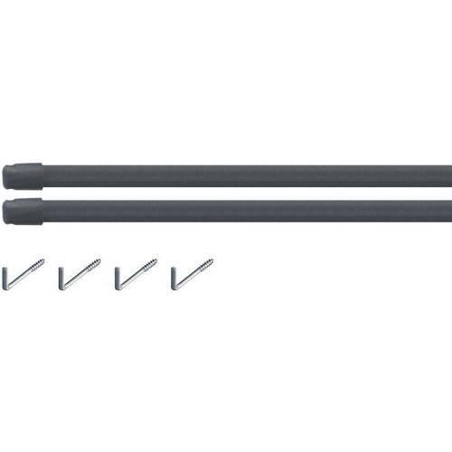 4015161085397 - Vitragenstange Vita Gr 4 grau (anthrazit) Ø11mm Metall Kunststoff Gardinenstangen 4015161085397 - Vitragenstange Vita Gr 4 grau (anthrazit) Ø11mm Metall Kunststoff Gardinenstangen