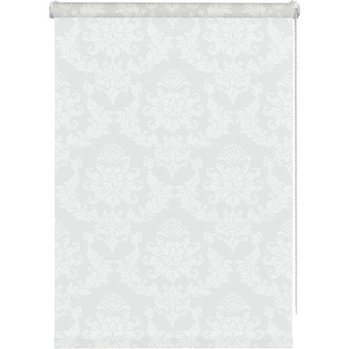 4003018364023 - Seitenzugrollo Ornament Rollos Gr 175 cm einseitig verschiebbar 75 cm weiß (weiß weiß) Rollos ohne Bohren Rollo vormontiert auf Montageschiene 4003018364023 - Seitenzugrollo Ornament Rollos Gr 175 cm einseitig verschiebbar 75 cm weiß (weiß weiß) Rollos ohne Bohren Rollo vormontiert auf Montageschiene