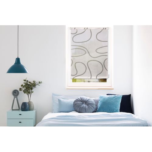 4040255659383 - Seitenzugrollo MYDECO Win move Gr 3 grau (taupe weiß weiß) B60cm H160cm Polyester Rollos mit stylischem Muster 4040255659383 - Seitenzugrollo MYDECO Win move Gr 3 grau (taupe weiß weiß) B60cm H160cm Polyester Rollos mit stylischem Muster