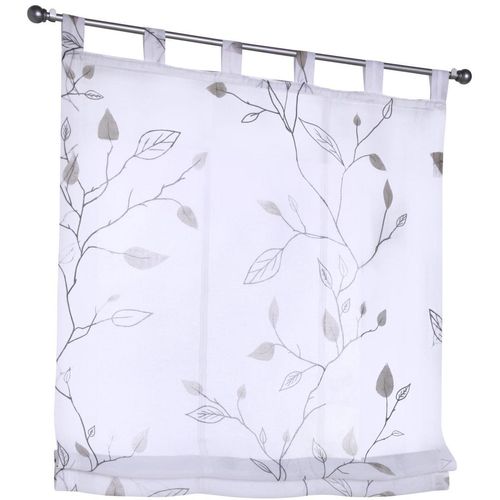 4016478154707 - Raffrollo KUTTI Bonnie Gr 1 grau (grau taupe sanftes weiß) B45cm H140cm Obermaterial 100% Polyester Raffrollos halbtransparent Polyester Schlaufen 4016478154707 - Raffrollo KUTTI Bonnie Gr 1 grau (grau taupe sanftes weiß) B45cm H140cm Obermaterial 100% Polyester Raffrollos halbtransparent Polyester Schlaufen