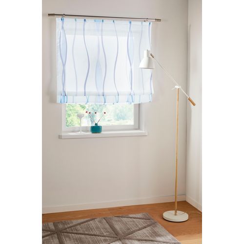 6920192975518 - Raffrollo MY HOME Dimona Gr 3 weiß (weiß blau) B80cm H140cm Voile Obermaterial 100% Polyester Raffrollos Transparent Voile Polyester Wellen 6920192975518 - Raffrollo MY HOME Dimona Gr 3 weiß (weiß blau) B80cm H140cm Voile Obermaterial 100% Polyester Raffrollos Transparent Voile Polyester Wellen