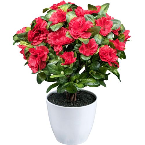 4064118138532 - Kunstblume CREATIV GREEN Azaleenbusch rot H32cm Obermaterial 85% Polyester 15% Polyethylen Kunstpflanzen