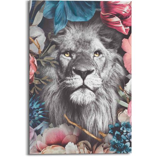 8714597598537 - Wandbild REINDERS Wandbild Löwe Blumenkranz - Pflanzen Farbenfroh Bilder Gr B H 60 cm x 90 cm Löwen 1 St bunt (mehrfarbig) Kunstdrucke 8714597598537 - Wandbild REINDERS Wandbild Löwe Blumenkranz - Pflanzen Farbenfroh Bilder Gr B H 60 cm x 90 cm Löwen 1 St bunt (mehrfarbig) Kunstdrucke