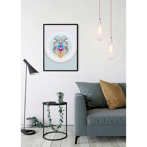 4055065152702 - Bild KOMAR Baboon bunt (farbe bild(er) bunt) B40cm H50cm Papier Holz Bilder Wandbild zur Dekoration - ohne Rahmen