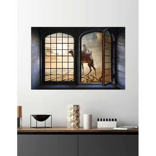 4049009354901 - Wandsticker QUEENCE Kamel gold (goldfarben) B60cm Vinyl Wandtattoos Wandsticker Wandbild selbstklebend 3D Fenster 4049009354901 - Wandsticker QUEENCE Kamel gold (goldfarben) B60cm Vinyl Wandtattoos Wandsticker Wandbild selbstklebend 3D Fenster