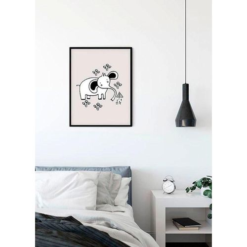 4055065154331 - Bild KOMAR Scribble Elephant bunt (farbe bild(er) bunt) B50cm H70cm Papier Holz Bilder Wandbild zur Dekoration - ohne Rahmen