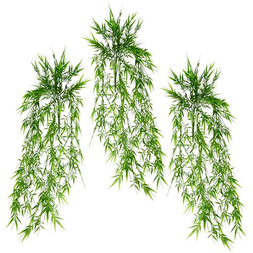 4019844774707 - Kunstpflanze IGEA Bambushänger Kunstpflanzen Gr B H 15 cm x 70 cm grün Künstliche Zimmerpflanzen 3er Set