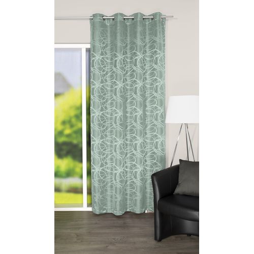 4056751483445 - Gardine HOME WOHNIDEEN LENNY Gr 1 grün (lindgrün) B140cm H245cm Jacquard Polyester Gardinen DEKOSTOFF JACQUARDMUSTERUNG ÖSEN 4056751483445 - Gardine HOME WOHNIDEEN LENNY Gr 1 grün (lindgrün) B140cm H245cm Jacquard Polyester Gardinen DEKOSTOFF JACQUARDMUSTERUNG ÖSEN