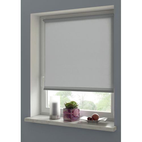 4003018370536 - Seitenzugrollo MY HOME Uni Klemmrollo grau (hellgrau) B40cm H150cm Polyester Rollos Schraubmontage möglich 4003018370536 - Seitenzugrollo MY HOME Uni Klemmrollo grau (hellgrau) B40cm H150cm Polyester Rollos Schraubmontage möglich