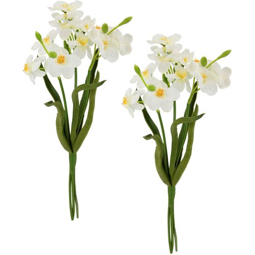 4019844807191 - Kunstblume IGEA Narzissen weiß B18cm H38cm L10cm Polyester Kunstpflanzen