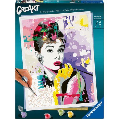 4005556255269 - Malen nach Zahlen RAVENSBURGER CreArt Audrey Hepburn bunt Malvorlagen KinderB30cm H40cm für Erwachsene  Made in Europe B30cm H40cm
