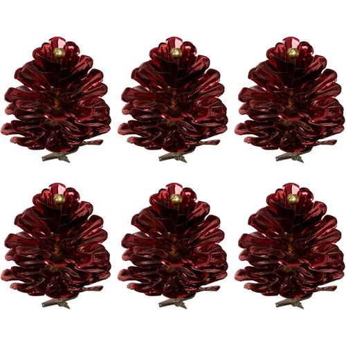 4064118970866 - Weihnachtsbaumklammer »Weihnachtsdeko rot aussen Christbaumschmuck« (6-tlg) in Metallic-Optik rot 4064118970866 - Weihnachtsbaumklammer »Weihnachtsdeko rot aussen Christbaumschmuck« (6-tlg) in Metallic-Optik rot