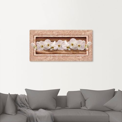 4055327443890 - Wandbild ARTLAND Weiße Orchideen braun gold Bilder Gr B H 100 cm x 50 cm Leinwandbild Blumen 1 St weiß Bild Poster Bilder als Leinwandbild Wandaufkleber oder in versch Größen 4055327443890 - Wandbild ARTLAND Weiße Orchideen braun gold Bilder Gr B H 100 cm x 50 cm Leinwandbild Blumen 1 St weiß Bild Poster Bilder als Leinwandbild Wandaufkleber oder in versch Größen