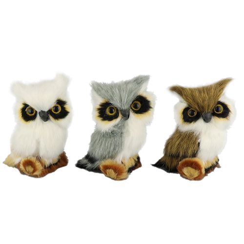 4019844816599 - Dekofigur IGEA Tierfigur mini Eule 3er Set weiß B5cm H8cm Polyester Dekofiguren Aus Kunstfell Vogel Dekovogel Statue Ornament Pelz Plüschtier Waldtier 4019844816599 - Dekofigur IGEA Tierfigur mini Eule 3er Set weiß B5cm H8cm Polyester Dekofiguren Aus Kunstfell Vogel Dekovogel Statue Ornament Pelz Plüschtier Waldtier