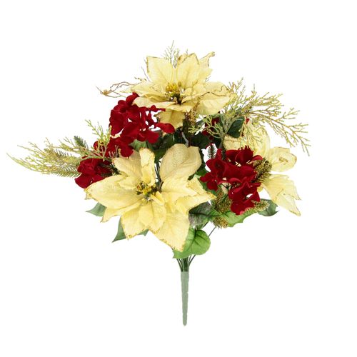 4019844789374 - Kunstblumenstrauß IGEA Bouquet Poinsettia Hortensie rot (rot gold) B28cm H50cm L28cm Polyester Kunstpflanzen Weihnachtsstern Christstern Weihnachtsdeko Kunstblume Sträuße 4019844789374 - Kunstblumenstrauß IGEA Bouquet Poinsettia Hortensie rot (rot gold) B28cm H50cm L28cm Polyester Kunstpflanzen Weihnachtsstern Christstern Weihnachtsdeko Kunstblume Sträuße