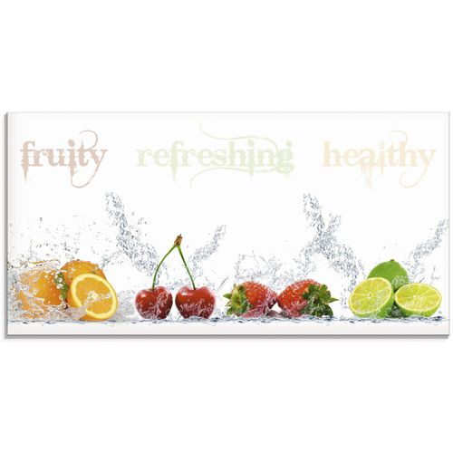 4055327036924 - Glasbild ARTLAND Fruchtig erfrischend gesund Fruchtmix Bilder Gr B H 100 cm x 50 cm Glasbild Lebensmittel 1 St bunt Glasbilder in verschiedenen Größen