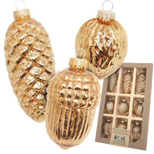 0024762243291 - Christbaumschmuck KREBS GLAS LAUSCHA Antikes Glas Nüsse & Zapfen gold B20cm H5cm T33cm Glas Weihnachtsbaumschmuck Christbaumschmuck aus Glas mundgeblasen handgefertigt Zapfen 0024762243291 - Christbaumschmuck KREBS GLAS LAUSCHA Antikes Glas Nüsse & Zapfen gold B20cm H5cm T33cm Glas Weihnachtsbaumschmuck Christbaumschmuck aus Glas mundgeblasen handgefertigt Zapfen