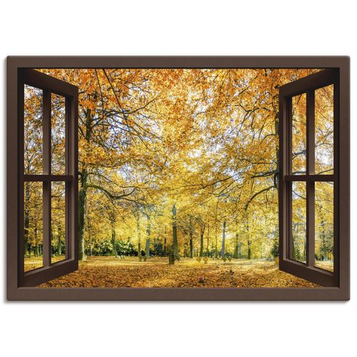 4055327351164 - Wandbild ARTLAND Fensterblick - Herbstwald Panorama Bilder Gr B H 100 cm x 70 cm Leinwandbild Fensterblick Querformat 1 St braun Bild Poster Bilder als Leinwandbild Wandaufkleber oder in versch Größen 4055327351164 - Wandbild ARTLAND Fensterblick - Herbstwald Panorama Bilder Gr B H 100 cm x 70 cm Leinwandbild Fensterblick Querformat 1 St braun Bild Poster Bilder als Leinwandbild Wandaufkleber oder in versch Größen