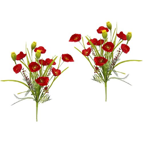 4019844788902 - Kunstblume MY HOME Mohnblumen rot B24cm H47cm L24cm Obermaterial 90% Polyester 10% Kunststoff Kunstpflanzen 2er Set 4019844788902 - Kunstblume MY HOME Mohnblumen rot B24cm H47cm L24cm Obermaterial 90% Polyester 10% Kunststoff Kunstpflanzen 2er Set