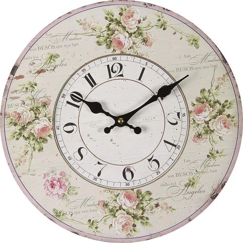 4050223846882 - Wanduhr Rosen 28cm Wanduhren Gr B H T 28 cm x 28 cm x 35 cm bunt Wanduhren