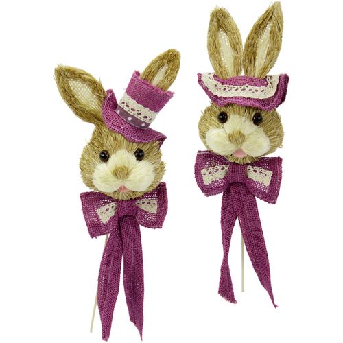 4019844796600 - Osterhase IGEA Blumenstecker Bast-Hasenkopf mit Schleife Dekofiguren Gr B H 10 cm x 38 cm lila (natur violett) Dekofiguren Dekofigur Tierfigur Ostern 4019844796600 - Osterhase IGEA Blumenstecker Bast-Hasenkopf mit Schleife Dekofiguren Gr B H 10 cm x 38 cm lila (natur violett) Dekofiguren Dekofigur Tierfigur Ostern