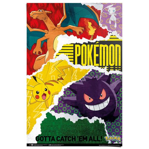 8714597635898 - Poster REINDERS Pokemon - gotta catch em all bunt (farbe bild(er) bunt) B61cm H915cm T01cm Papier Bilder 8714597635898 - Poster REINDERS Pokemon - gotta catch em all bunt (farbe bild(er) bunt) B61cm H915cm T01cm Papier Bilder