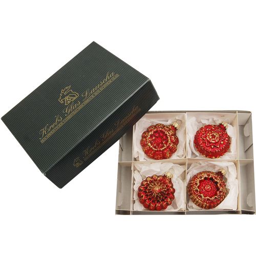 0024762111767 - Krebs Glas Lauscha Christbaumschmuck Glaskugelformen Breite ca 5 cm (4-tlg) Weihnachtsdeko rot Christbaumkugeln aus Glas Weihnachtsbaumkugel rot 0024762111767 - Krebs Glas Lauscha Christbaumschmuck Glaskugelformen Breite ca 5 cm (4-tlg) Weihnachtsdeko rot Christbaumkugeln aus Glas Weihnachtsbaumkugel rot