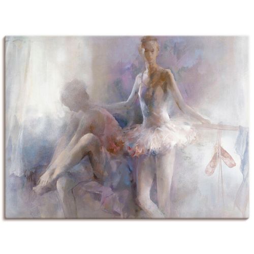 4057738439462 - Wandbild ARTLAND Ballett-Mädchen Bilder Gr B H 80 cm x 60 cm Leinwandbild Sport Querformat 1 St weiß Bild Poster Bilder als Leinwandbild Wandaufkleber oder in versch Größen