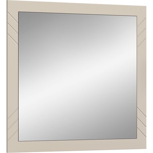 4068222526063 - Wandspiegel INOSIGN Mento quadratisch 80 x 80cm Umlaufender Rahmen mit Ornamentfräsung beige (sandbeige) B80cm H80cm T2cm Spiegelglas Spiegel große Spiegelfläche GarderobespiegelFlurspiegelDielenspiegel