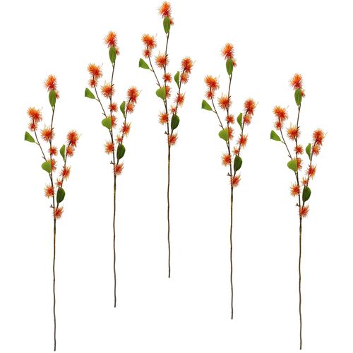 4019844782863 - Kunstblume IGEA aubernuss orange B20cm H100cm Obermaterial 93% Kunststoff 7% Polyester Kunstpflanzen 5er Set